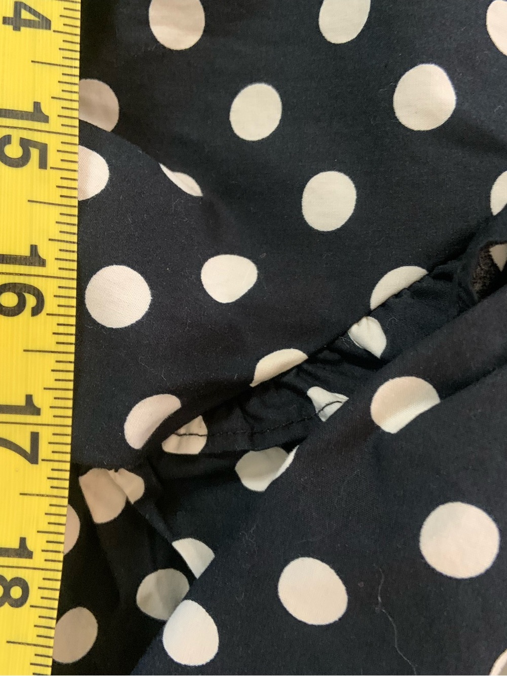 Who What Wear Black Cotton Cream Polka Dots Dress Pockets V Tie Neck M Spring - Picture 7 of 8